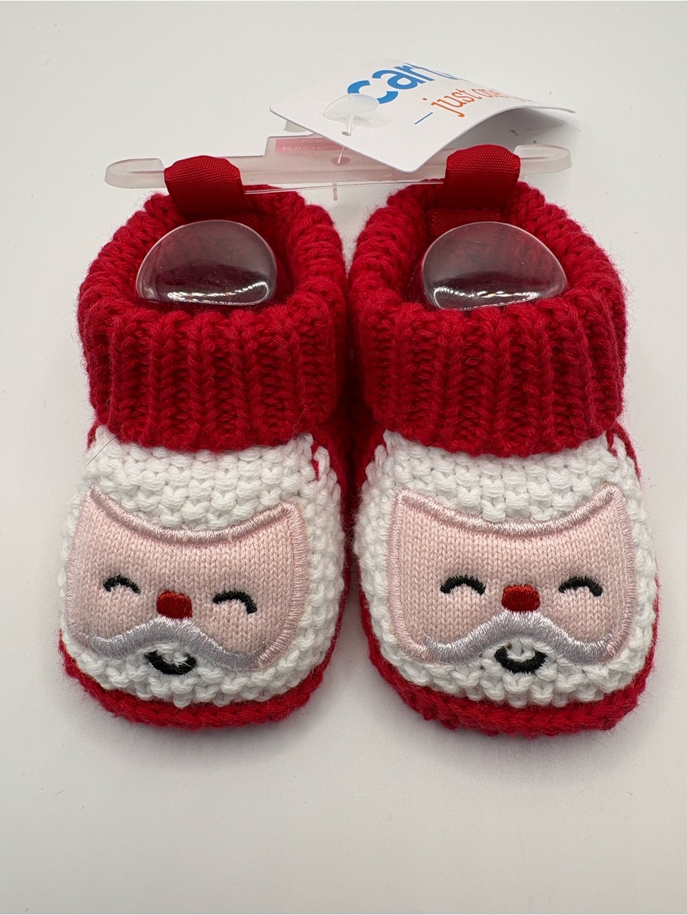 Carter’s Just One You Santa Christmas Knit Booties Newborn NWT